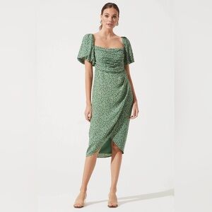 ASTR the Label Square Neck Bubble Sleeve Dress